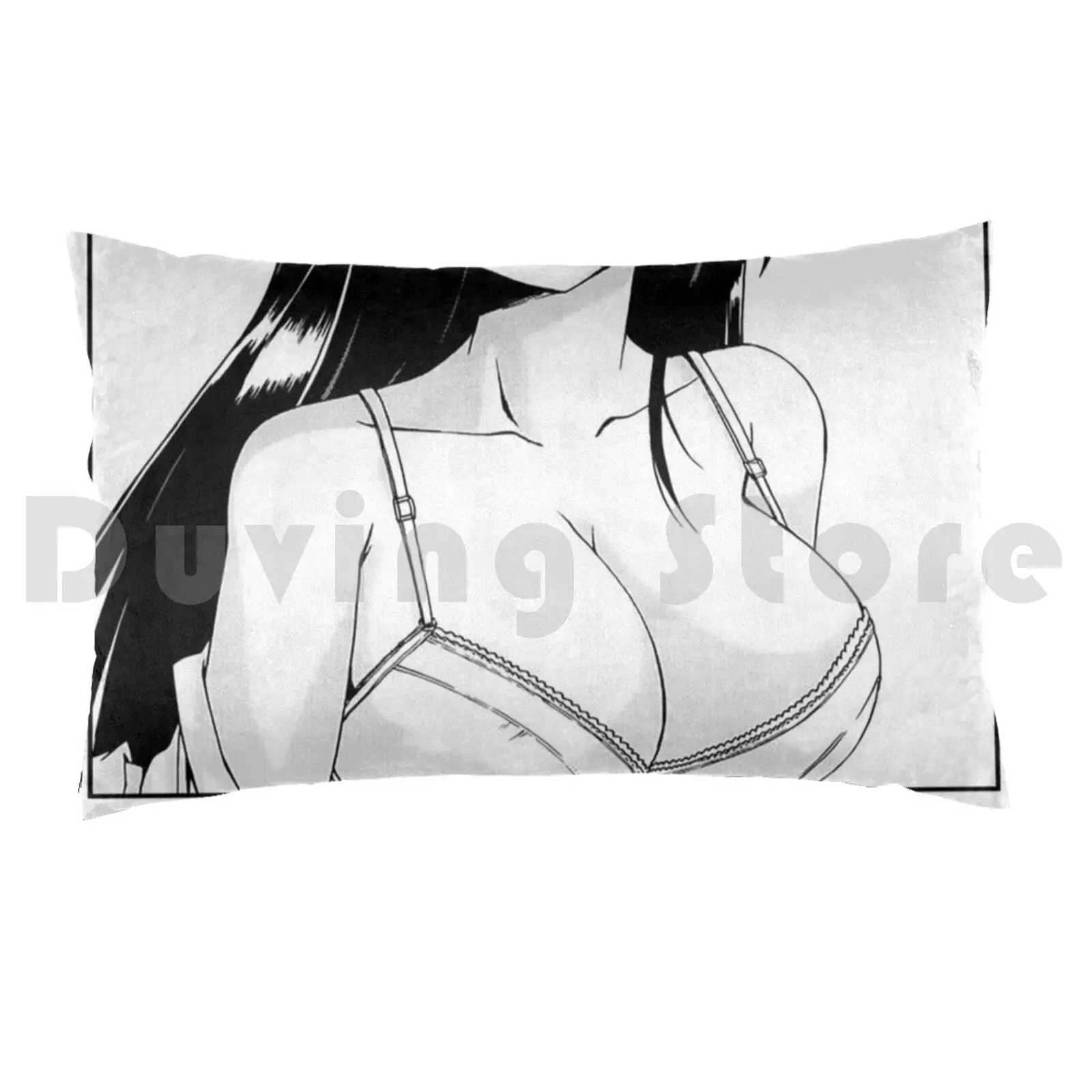 Big Tits Ecchi Girl Pillow Case Printed 50x75 Waifu Ecchi Manga Sexy Anime Girls Tits Boobs Erotic Sex Lewd