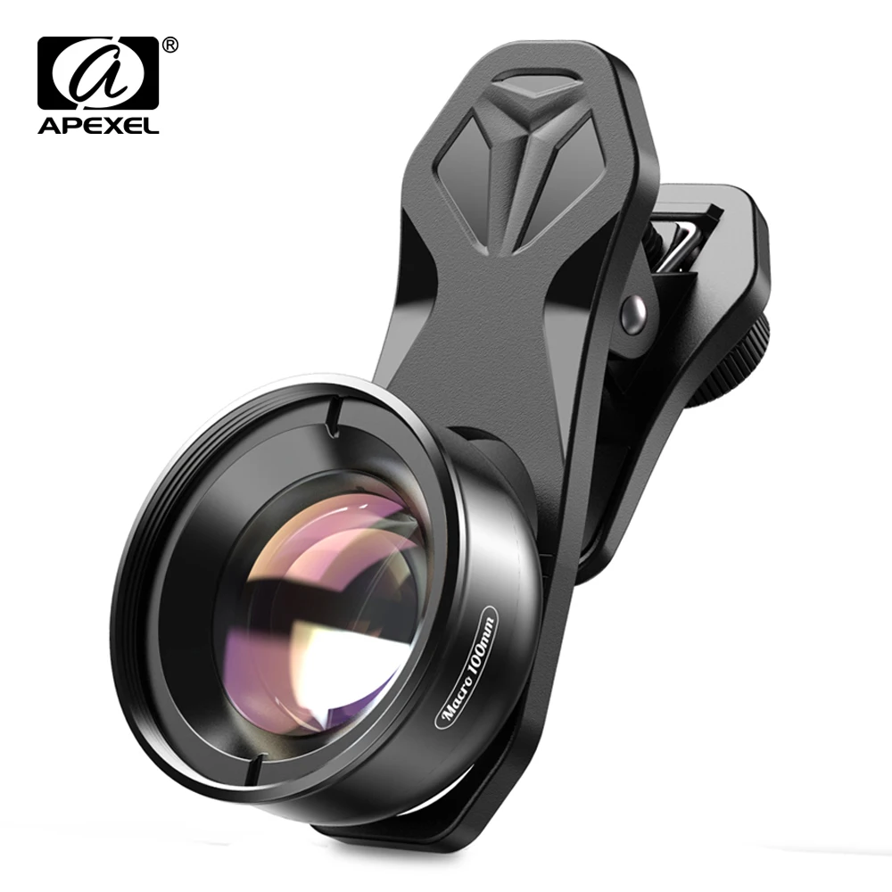 APEXEL 4K HD 100mm Makro-Objektiv Professionelles Handy-Kameraobjektiv+CPL+Star-Filter für iPhone X XS Max 11 Samsung S10 Alle Smartphones