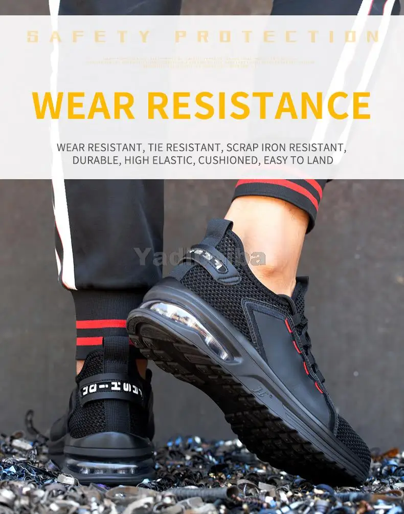 Arbeitsschuhe, atmungsaktiv, Stahlkappe, Sicherheitsstiefel, leichte Sicherheits-Arbeitsschuhe für Männer und Frauen, männliche Arbeitsschuhe, Sicherheitsschuhe – Detail 10