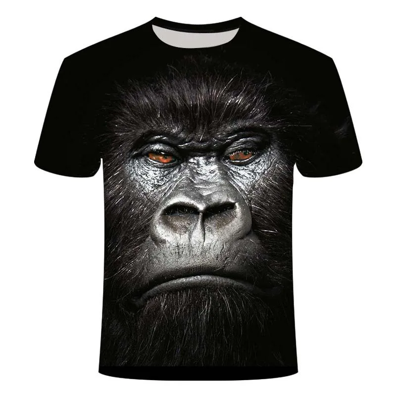 New T-shirt 3D printing male and female same animal monkey T-shirt short sleeve funny design casual top graphic T-shirt