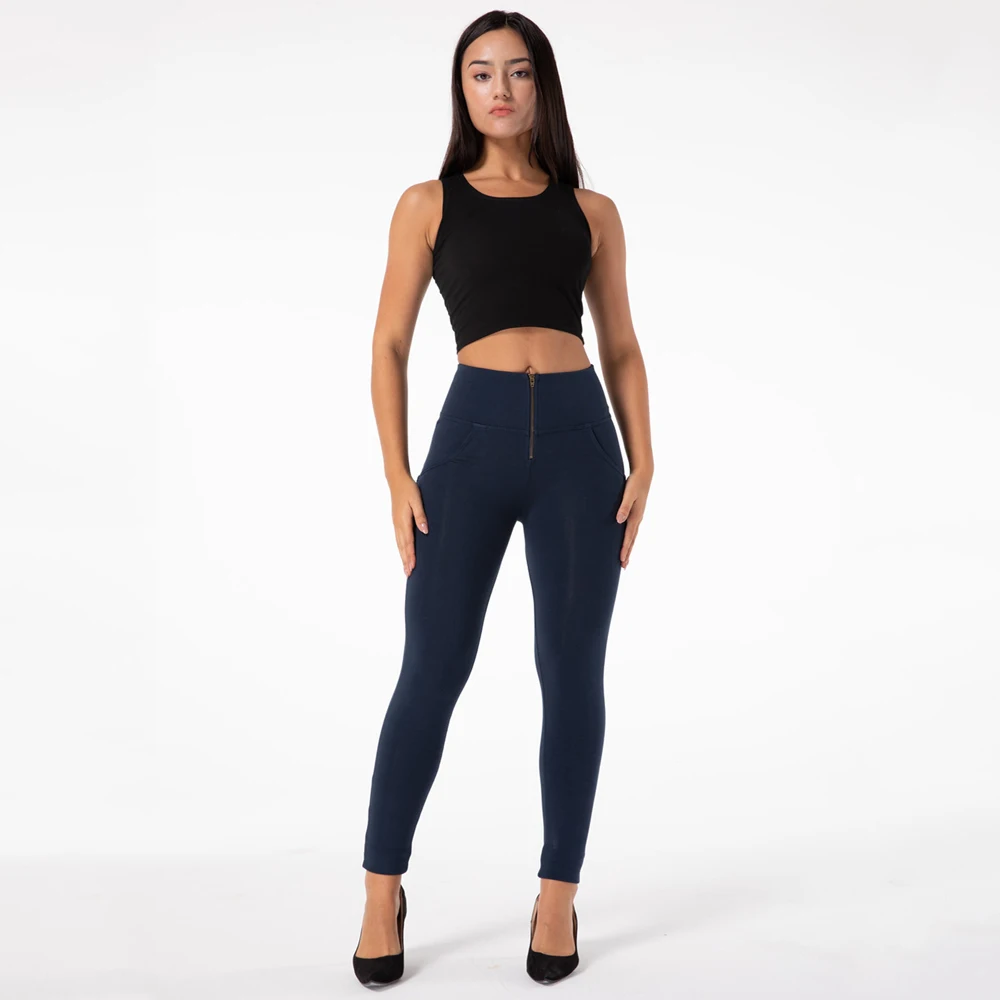 Giai điệu Hải Quân Quần Legging Tập Gym Quần Áo Nữ Quần Legging Nữ Cao Cấp Dài Tập Yoga Cotton Thun Nữ Mông Hình Mặc