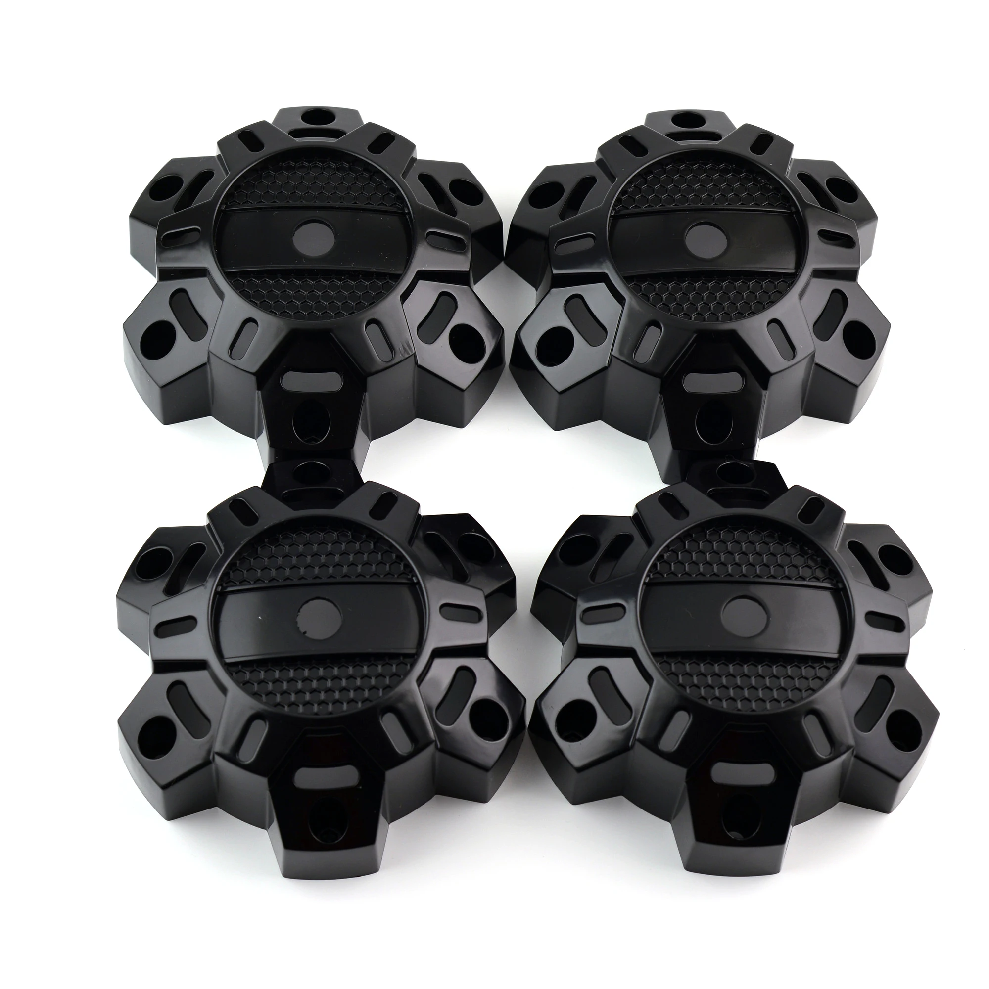 4pcs 138mm 104mm Mags15x76holes Wheel Center Caps For Rims Dust Hub Cover Refits No Logo Car Accessories Black ABS Plastic