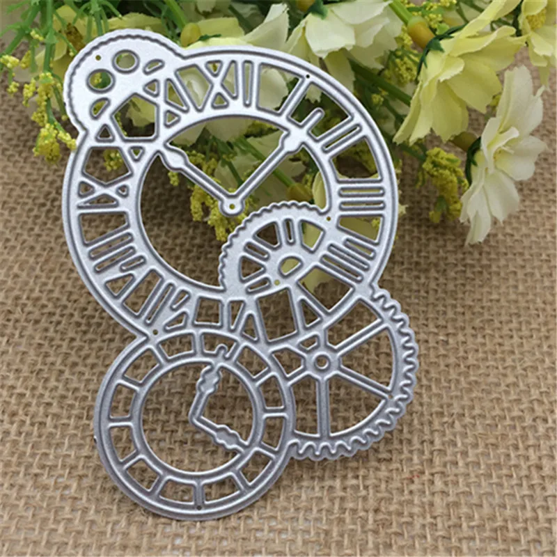 Clock Time Axis Metal stencil mold Cutting Dies decoration scrapbook die cuts Album Paper Craft Embossing DIY Card Crafts