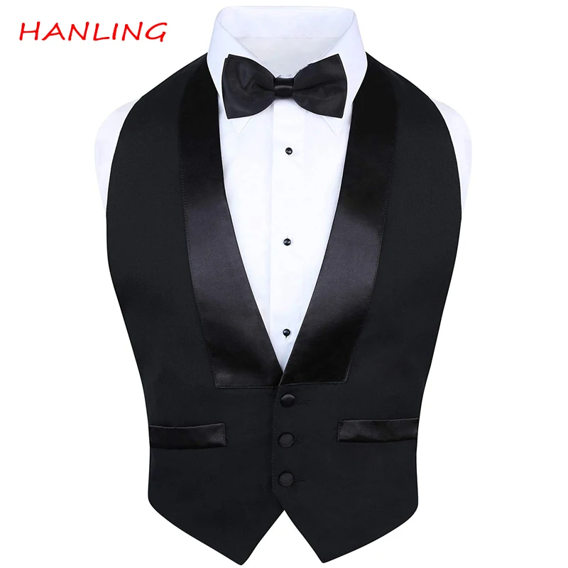 Men\'s Suit Vest Wedding Groom Vest Shawl Collar Slim Fit Sleeveless Party Dress Vest for men Waistcoat