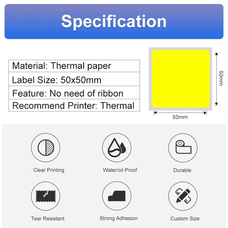 DETONGER DP23S 58mm Portable Thermal Printer with 4 Rolls Color Sticker Bluetooth Barcode Label Maker DP23S