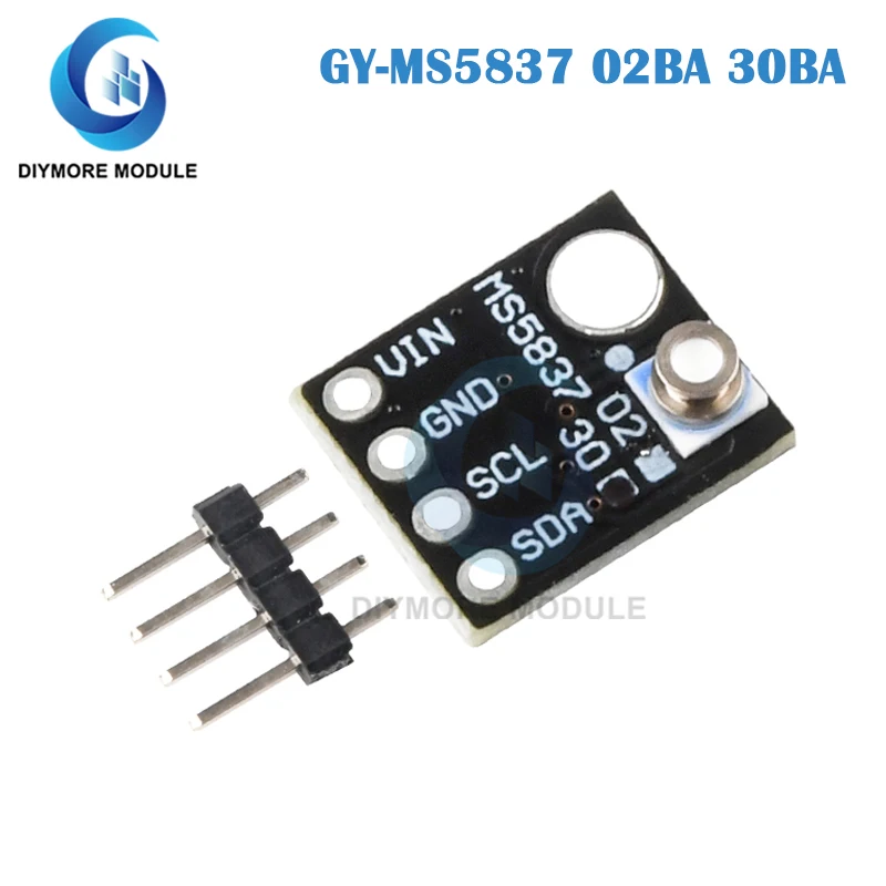 GY-37 MS5837 02BA 30BA High Precision Gas Liquid Waterproof Pressure Sensor Module I2C Interface 24Bit Integrated Digital Sensor