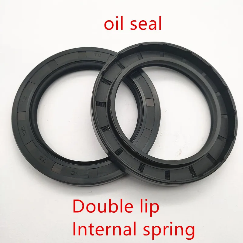 5PCS   NBR framework oil seal TC25  26  27*35*5  6  7  8  9  10mm double lip with clamp spring