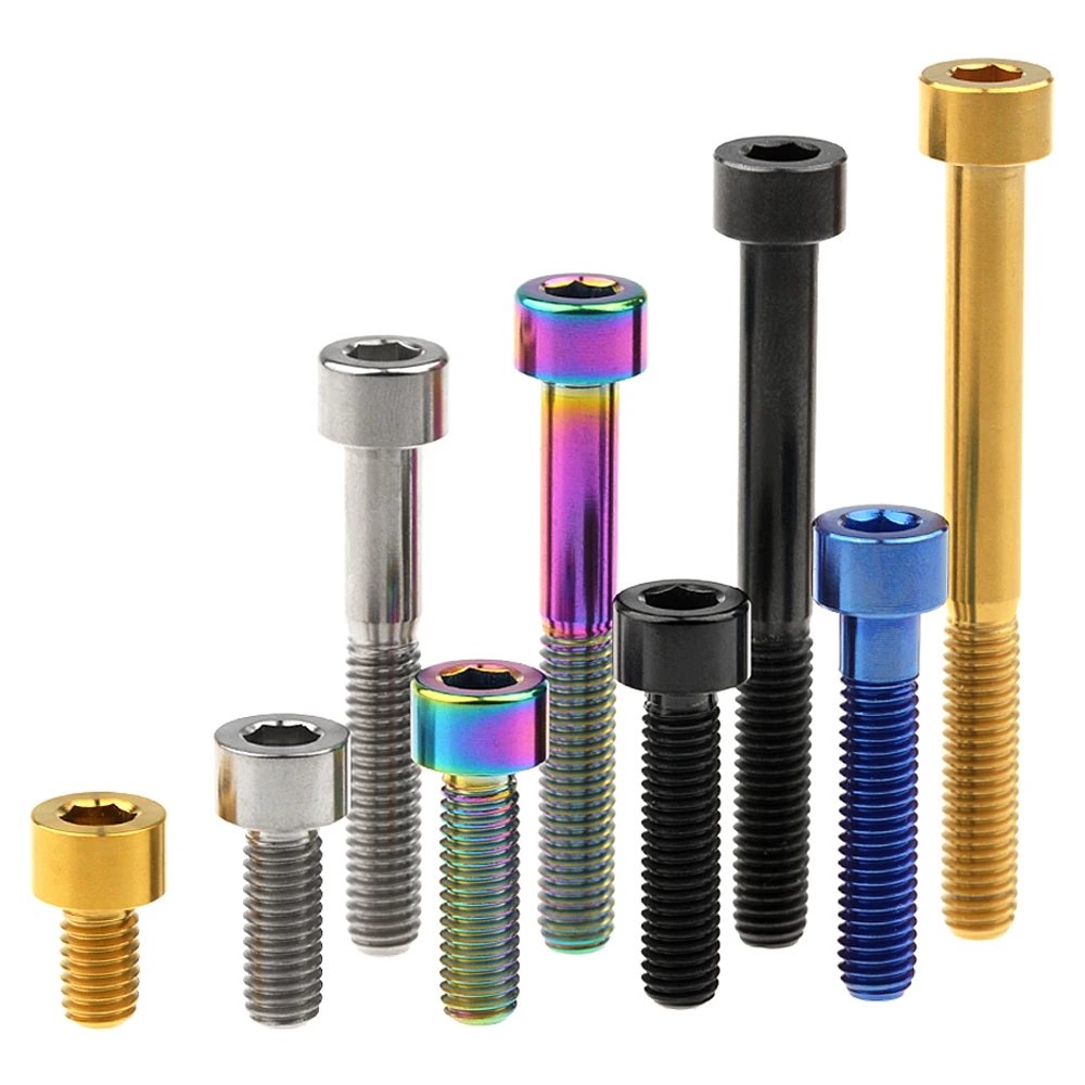 AliExpress Wanyifa Titanium Bolt M5 x 10 12 16 18 20 23 25 30 35 40 45 50 55 60mm Allen Key Square Head Screw for Bicycle Stem Seatpost