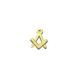 Masonic Lapel Pins Gold Small Compass And Square Brooch Gifts Badges With Butterfly Clutch,10mm