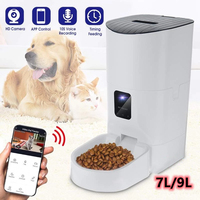 9L Smart Automatic Pet Feeder HD Camera For Cats Dogs Food Dispenser APP Control Timing Feeding Feeder Video/WiFi/Button Version