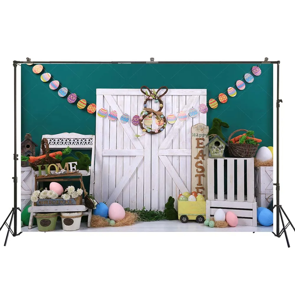 

Happy Easter Day Backdrop Baby Girl Boy Photography Background Spring Photoshoots Banner Decoration Photo Studio Backgrounds