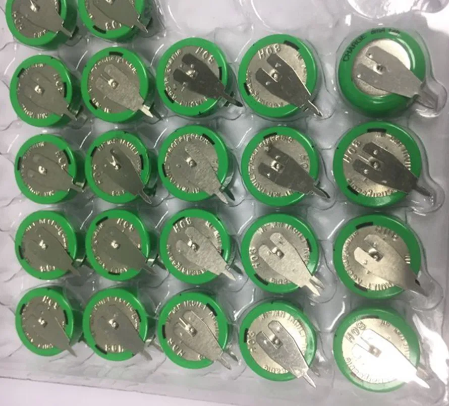 New 1PCS-10PCS 1.2V 80mAh button Nickel metal hydride electric button 80mAh 1.2V with foot timer