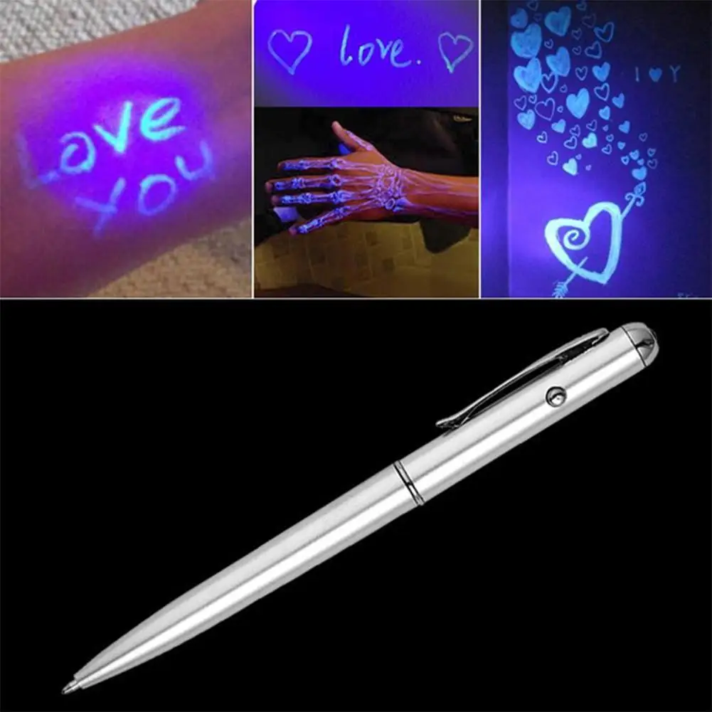 Stylish High Quality Invisible Colorless Luminous Light Wear-resistant Pen Smooth Ultraviolet Stationery Learning For Ballp W2K3