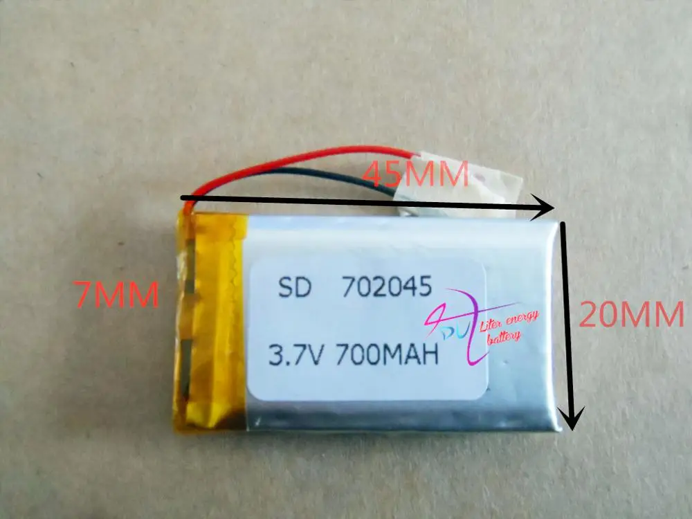 3,7 V полимерная литиевая батарея 702045 MP5 MP4 беспроводная WIFI цифровая продукция 700mAH