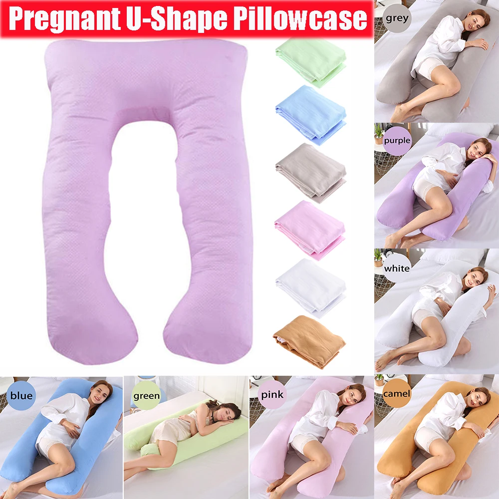 1PC Cotton Pregnant Maternity U-type Pillow Case Sleeping Support Pillow Cover Household Sleeping Support Accessory Tools