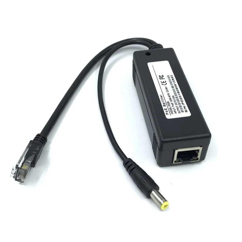 48V Để Hoạt Động Bị Cô Lập PoE Bộ Chia IEEE802.3af 12V2.5Adapter Kiêm Bật Lửa Poe Bộ Chia Cổng Kết Nối Hoạt Động 10/100MFor PoE IP camera