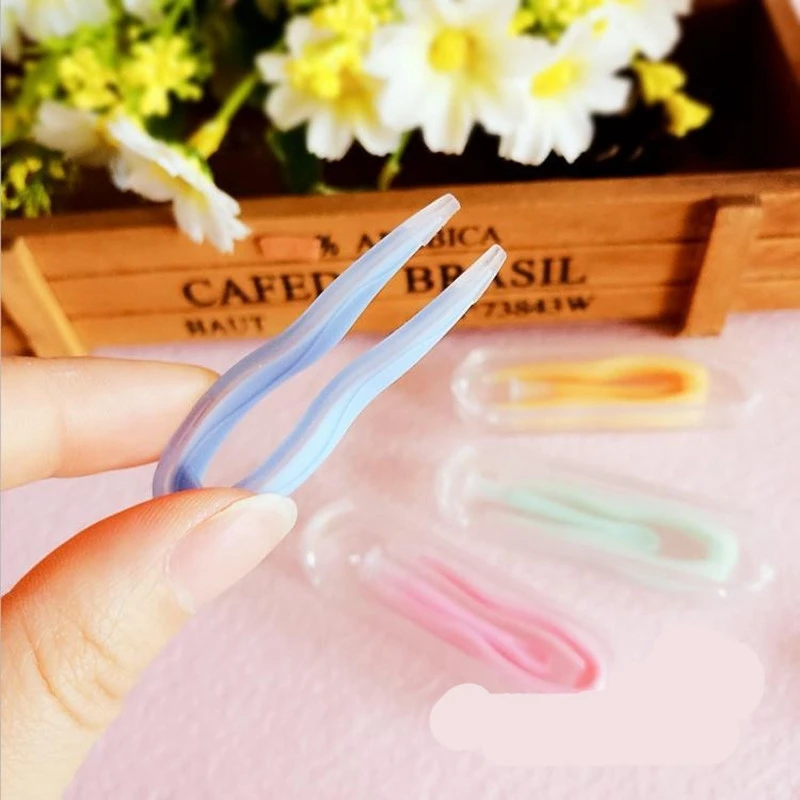 Customized Box Color Contact Lens Case Clip Stick Tweezers Combination Box Piece Clip Set for Lenses Random Color Tweezers