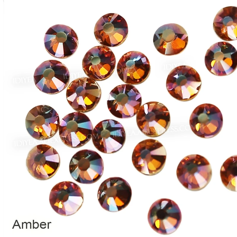 NEW COLOURS ! ss3-ss30 All sizes Amber Wine 3D nail art rhinestone for DIY design Non hotfix crystals glitters strass stone