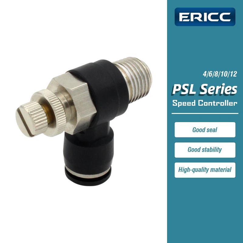 

10pcs/lot PSL series Pneumatic fitting Throttle valve pressure reduce control regulating PSL4-M5 4-PSL01 6-M5 8-01 PSL10-02