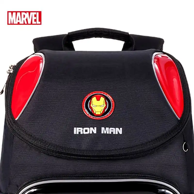 Disney New School Bags For Boys Primary Student Shoulder Orthopedic Backpack Grade 1-6 Iron Spider Man Captain America Mochila