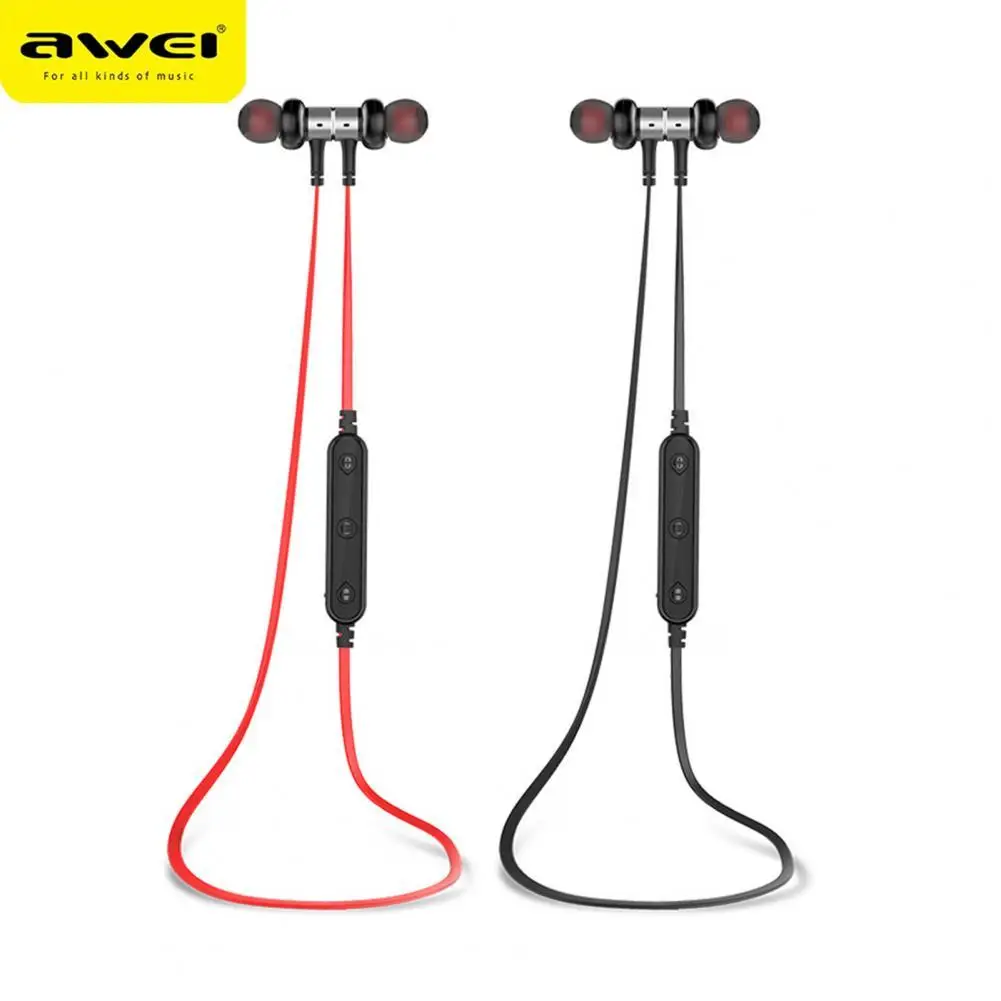 Awei B923BL Magnetic Wireless Bluetooth Earphones Running Music Headset Neckband Sports Earbuds Earphones With Noise Cancelling