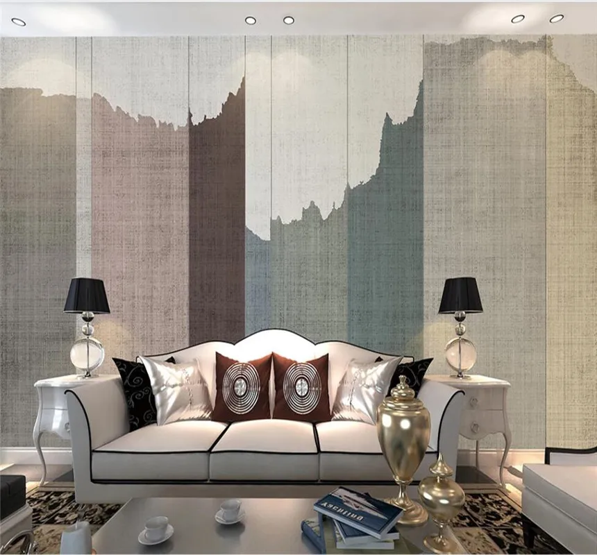 Xuesu Modern simple cloth drawing xiangshan bedroom living room wallpaper custom mural 8D waterproof material