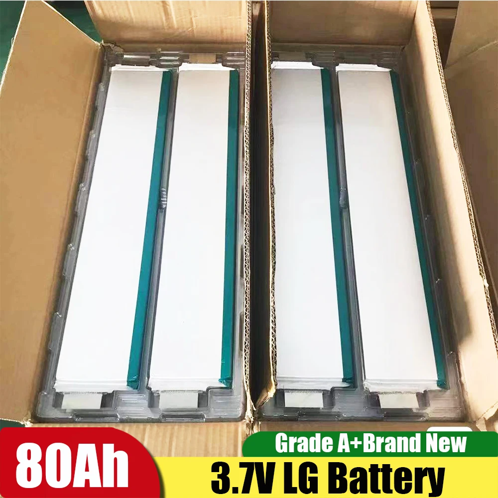 

13pcs NEW 3.7V 80ah 5C Electric Car Solar Energy Storage Battery Lithium Polymer Battery Diy 78Ah 12Vv 24V 48V 60V