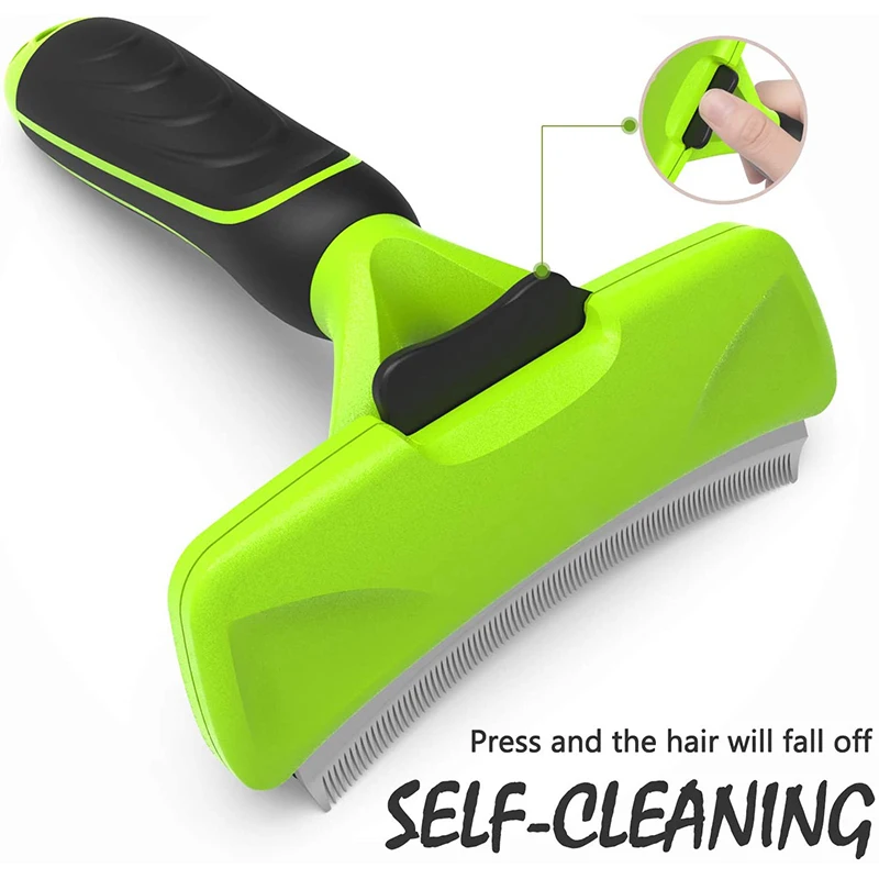 Benepaw Professional Self Cleaning Dog Comb Comfortable Anti-slip Handle Pet Shedding Tool Grooming Remove Loose Hair Tangle Mat