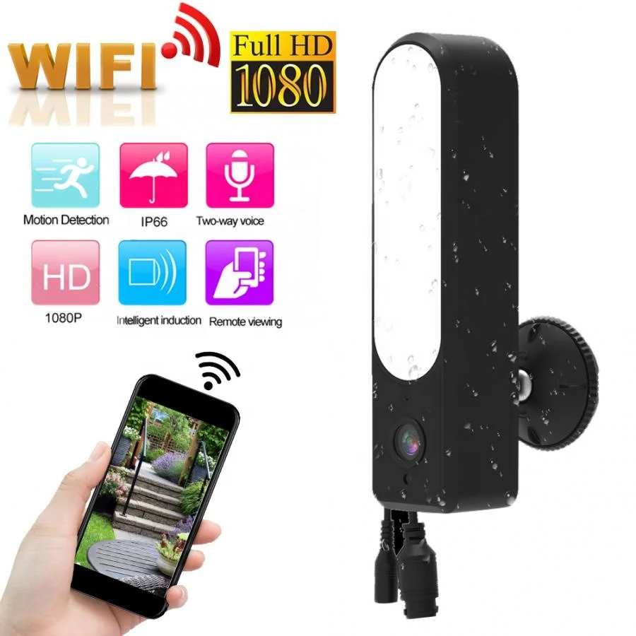 Wifi Tuya Courtyard Light Camera 1080P HD Video Smart Remote Control Motion Detect Outdoor Waterproof Support Hidden TF Card