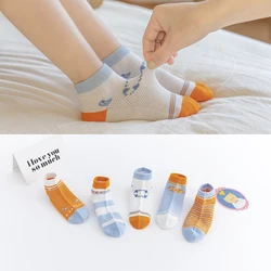 5Pairs/lot Baby Socks Summer Spring New Cotton Kids Socks Thin Girls girls Cute Lovely Cartoon Socks