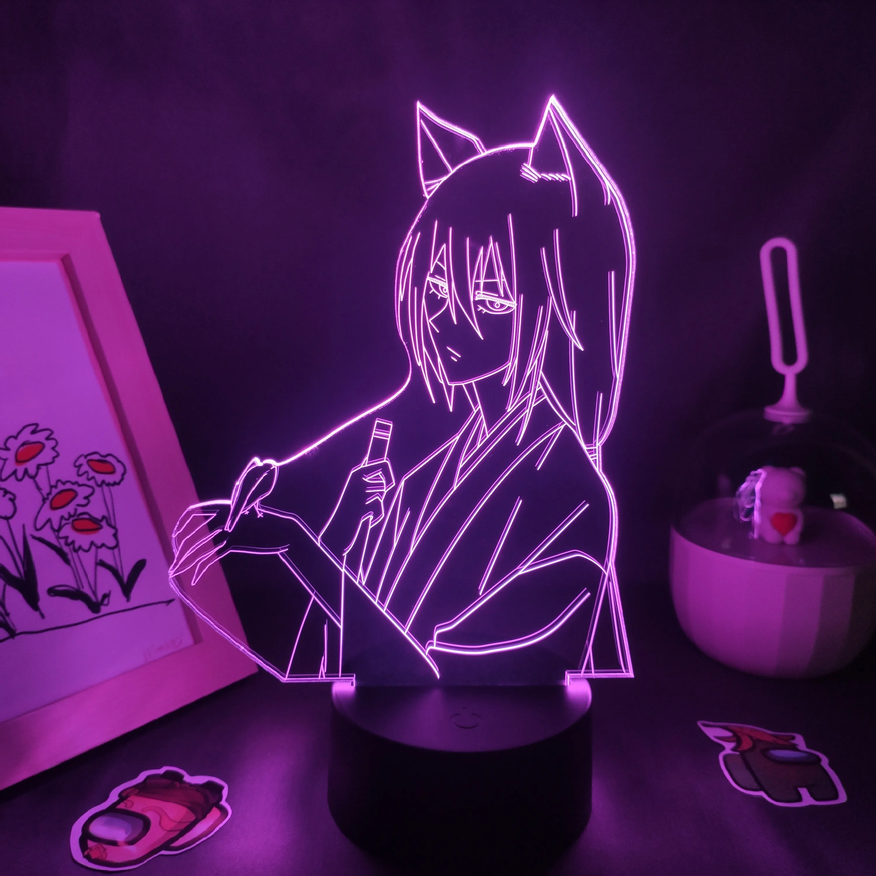 

Anime Kamisama Love Kiss Figure Tomoe 3D LED Neon Nightlights Birthday Gift for Friend Otaku Bedroom Table Decor Manga Lava Lamp