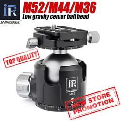 Low Center of Gravity 52mm 44mm 36mm Tripod Ball Head Double U Notch Ultra-low Profile Damping Setting CNC Ballhead Heavy Duty