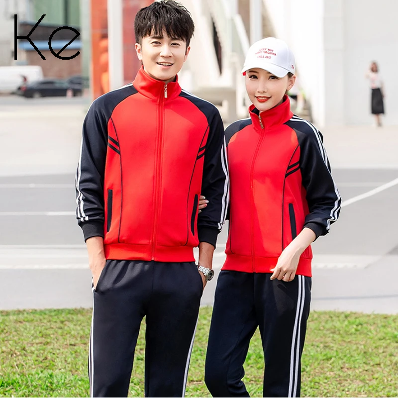 

KE475 unisex new Sport Set 2022 couple spring autumn long-sleeved big size sportswear trendy fashion Korean tracksuit women men