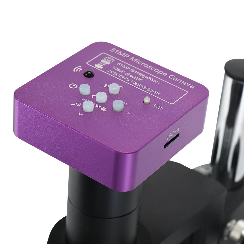 51MP 1080P FHD microscopio digitale 180X c-mount Lens HDMI USB microscopio elettronico industriale fotocamera per saldatura riparazione telefono