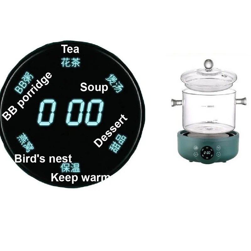 110V 220V 1.5L Household Electric Stew Pot Split Multi-Function Stewing Soup Bird\'s Nest Pot Electric Skillet Glass Health Pot