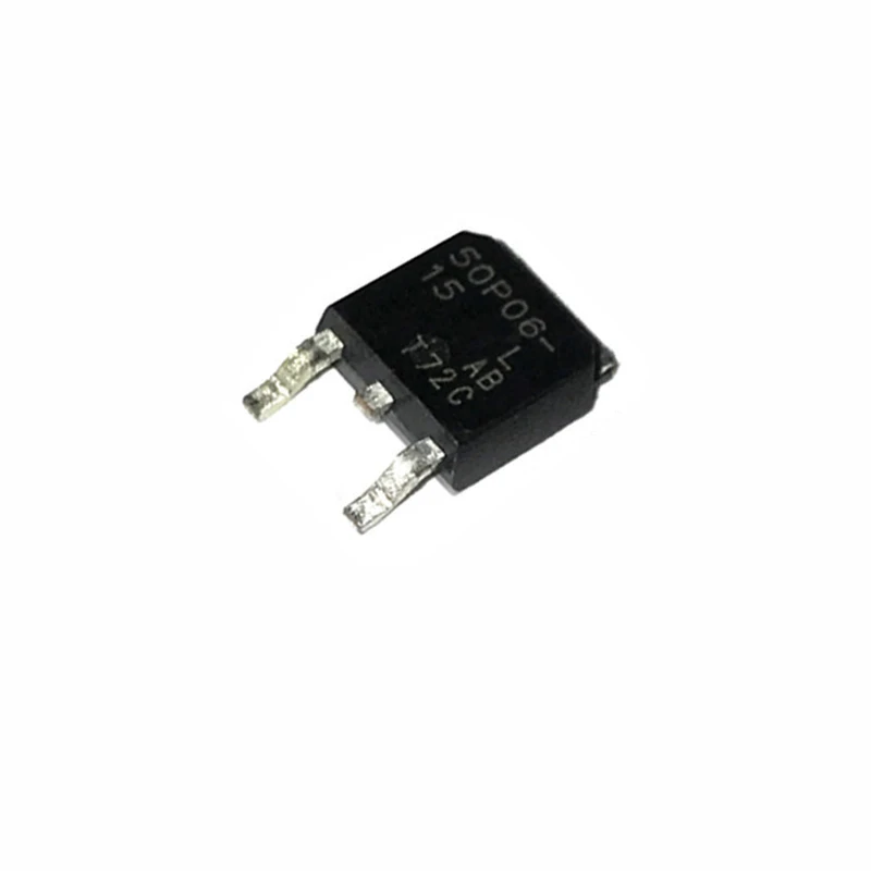 10PCS/LOT SUD50P06-15L SUD50P06 50P06 50A 60V SUD50P06-15L-E3 SMD TO-252L P-Channel MOSFET Transistor New Good Quality Chipset