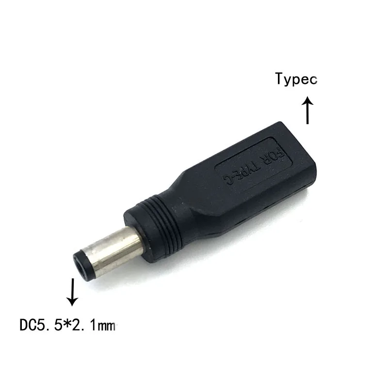 5V DC 5.5 * 2.1 mm Power Jack USB Type C USB-C Type-c 5.5mm *2.1mm Mini USB Right & Micro USB DC Power Connector Adapter 1pcs