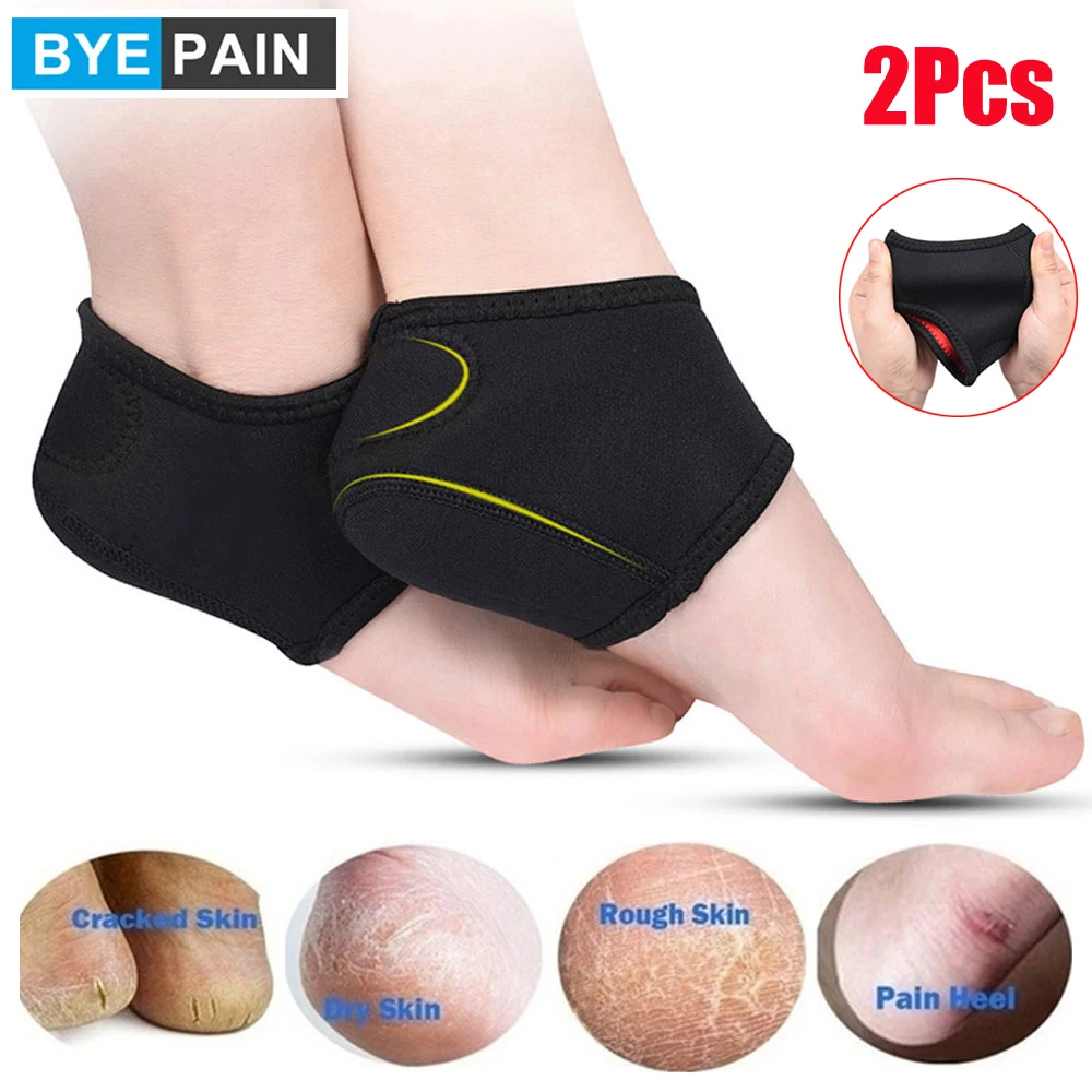 

2Pcs=1Pair Heel Sock Moisturing Socks Feet Care Cracked Foot Dry Hard Skin Protector Nylon Heel Guard Heel Sleeves for Women Men