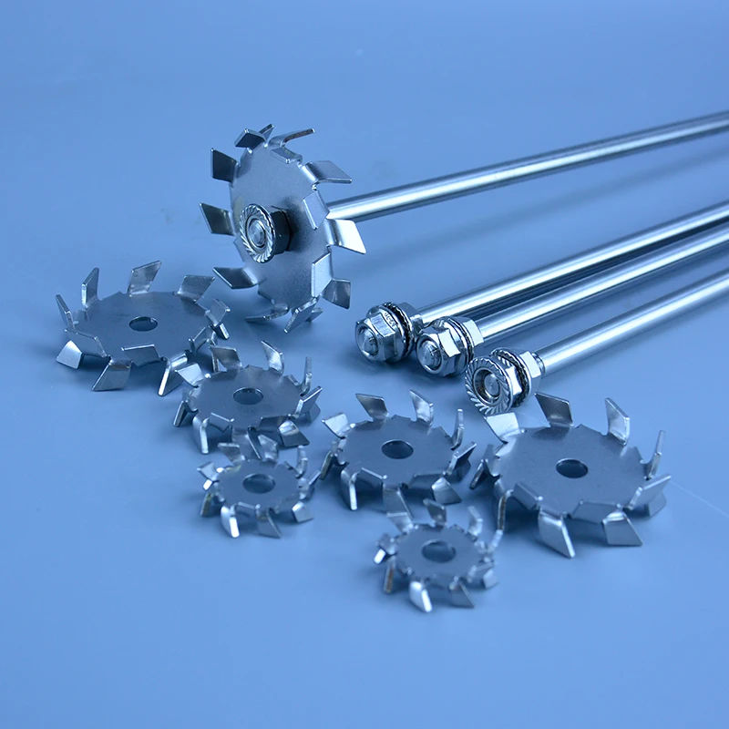 Laboratory 304 stainless steel stir bar stirrer dispersion disk,round plate dispersing Propeller stirring blade mixer