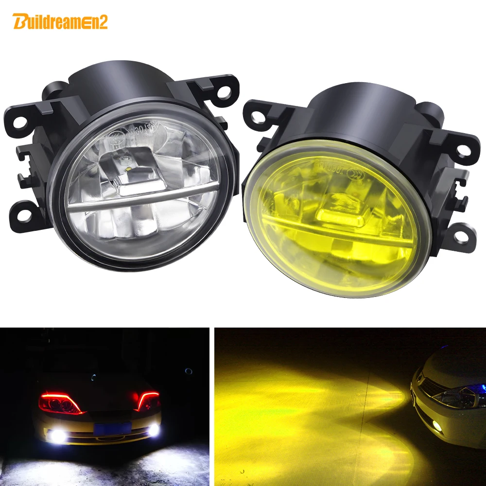 2 X LED Fog Light For Mitsubishi L200 Triton Outlander Pajero Colt Galant RVR Endeavor Eclipse Xpander Car Front Bumper Fog Lamp