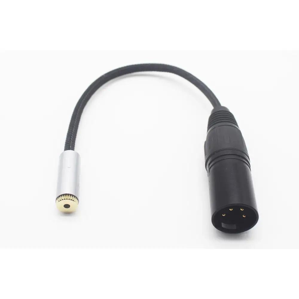 Cable adaptador de auriculares de Audio Chapado en plata de 8 núcleos, 4 pines, XLR de 2,5mm a hembra, 15cm [2,5mm hembra] hembra a macho