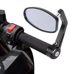 1 Pair Universal Motorcycle Handle Bar End Rearview Side Mirrors Replacement Motorcycle Mirror