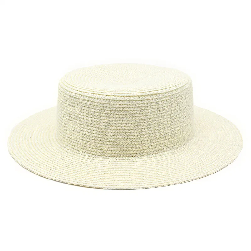 flat straw hat female summer flat hat sun hat seaside vacation beach hat net red straw hat bow ribbon sun hat панама