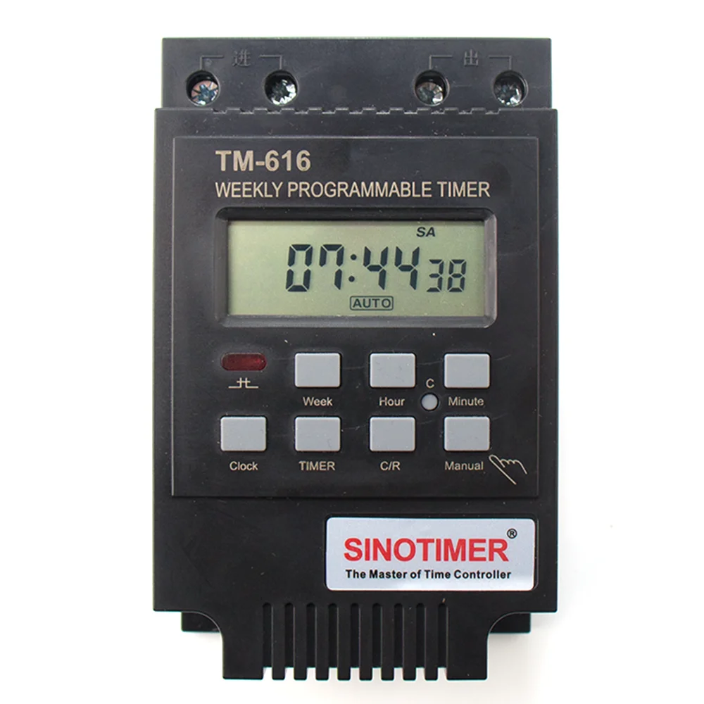 30AMP Weekly Programmable Digital TIME SWITCH Relay Control Timer 220V Din Rail Mount TM616 Din Rail Mount