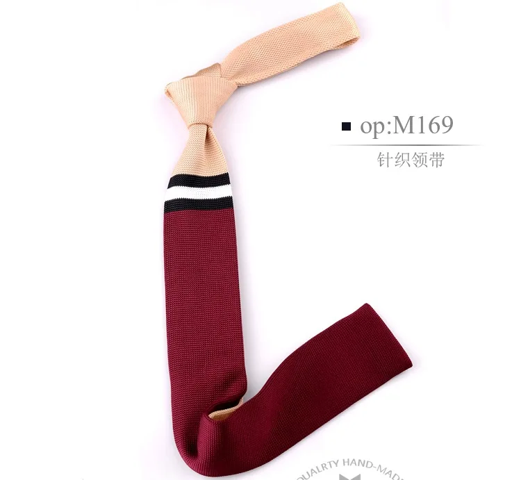 Men\'s Knitted Knit Leisure Striped Tie Classic Plain Corner Neck Ties For Men Skinny 5cm Normal Necktie Woven Designer Cravat