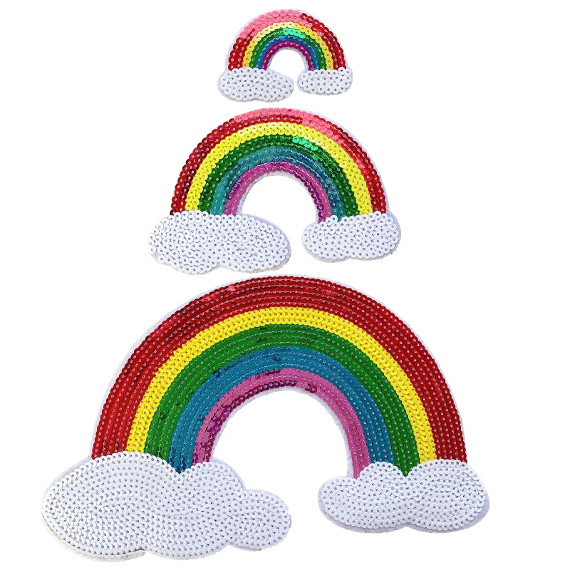 

Оптовая продажа, нашивки с блестками, радужная вышивка, нашивки с мультяшными животными, аксессуары для одежды, металлические значки