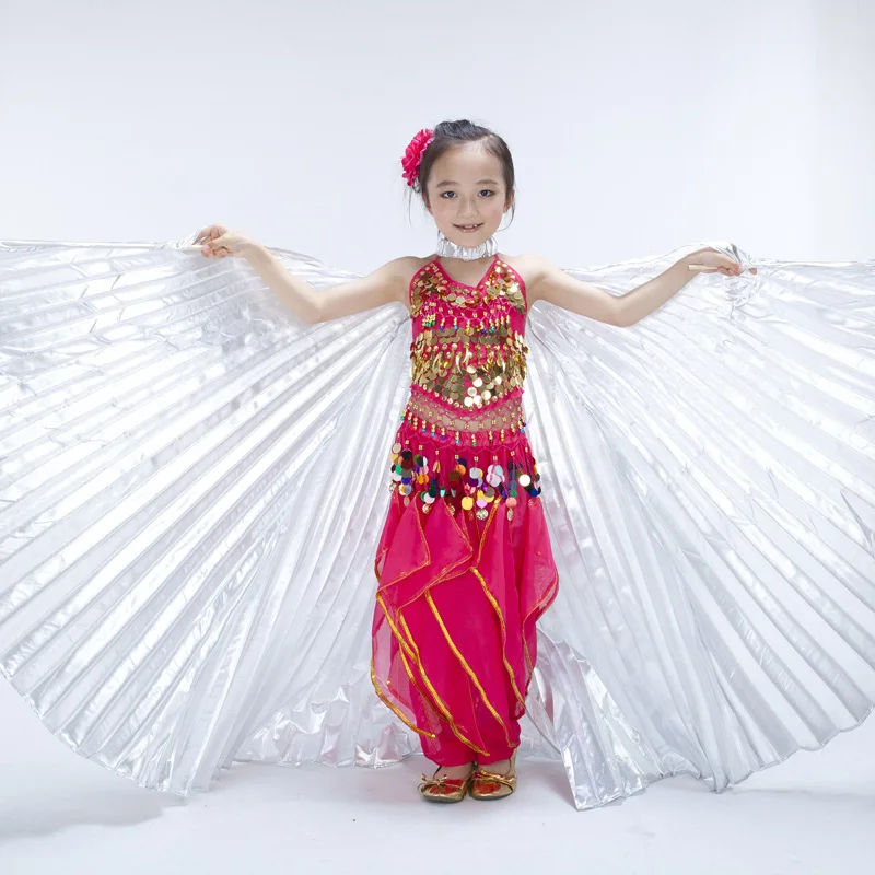 KIDS Belly Dance ISIS ปีกเด็ก Angel Belly Dance ISIS ปีกประสิทธิภาพ Props สามสี NO STICK