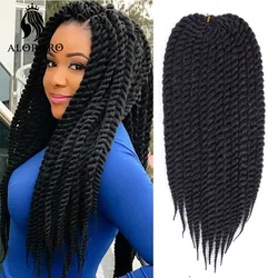 Alororo Havana Twist Crochet Hair extensiones de cabello sintético para mujeres negras, cabello senegalés grande, 12 pulgadas, 18 pulgadas, 22 pulgadas