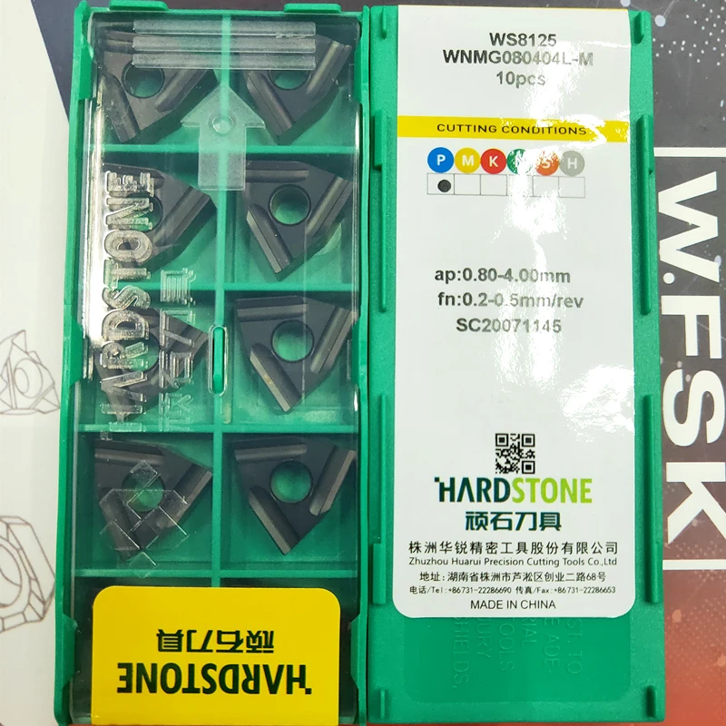 หิน CNC รถแทรก WNMG080404 8 12BF BM GF GT MT WS7125 8125