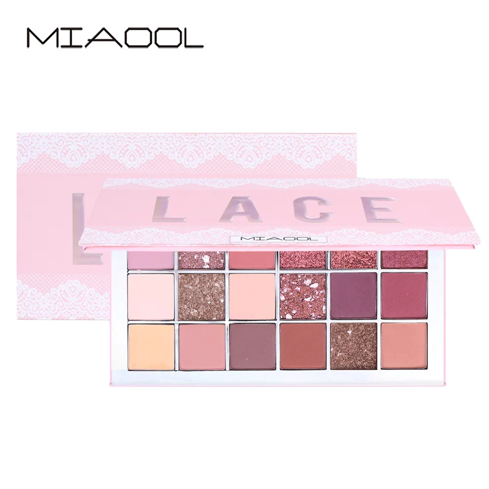 MIAOOL-sombra de ojos compacta, 18 colores, Adenium Obesum, brillo nacarado, luz polarizada mate, maquillaje multicolor, regalo cosmético